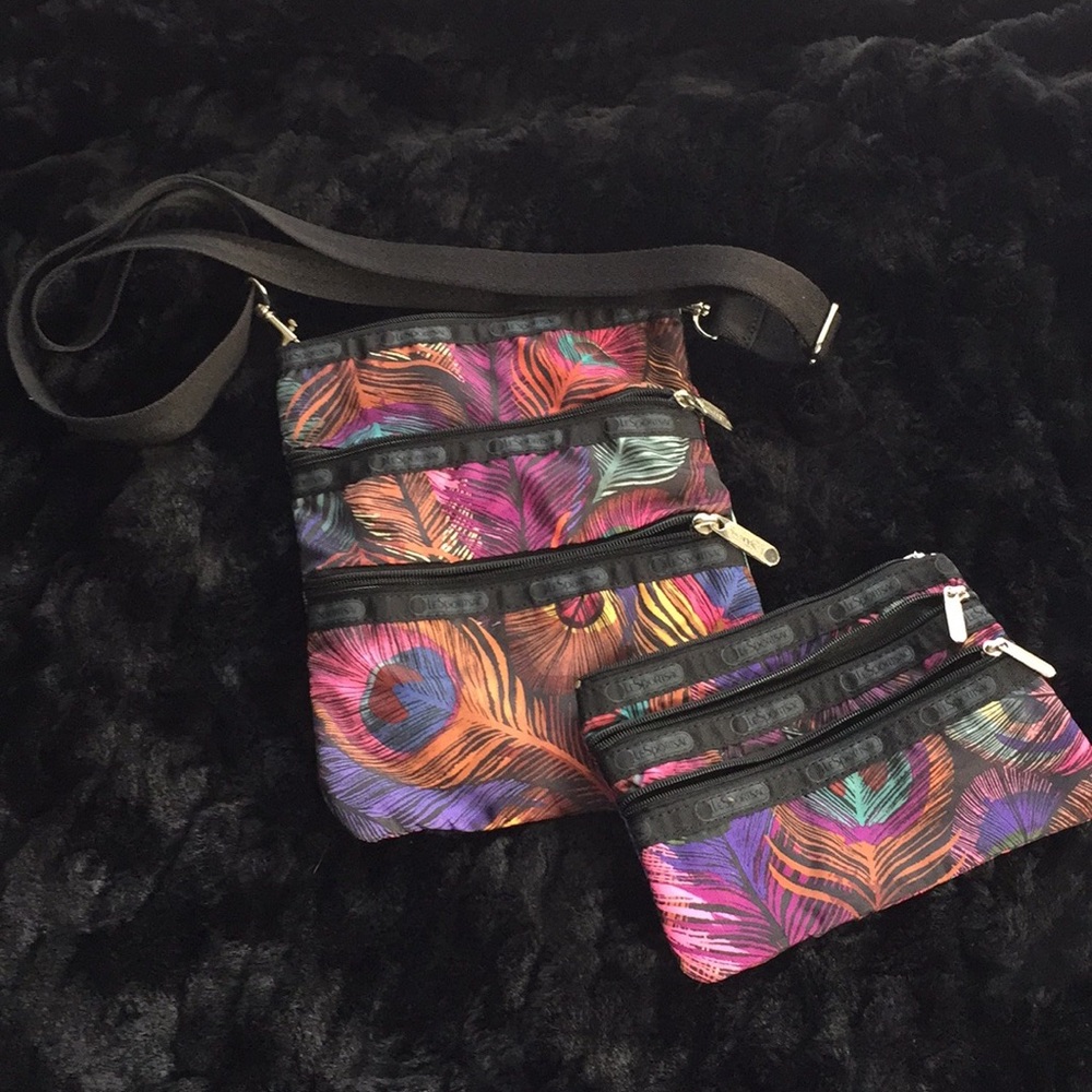 Lesportsac Peacock Print Set